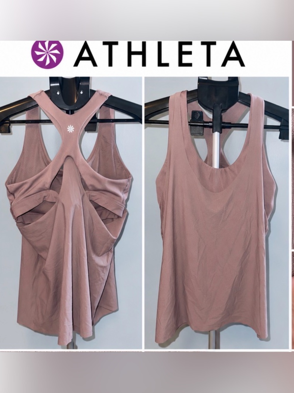 Athleta Ultimate 2-in-1 Support Tank A-C Mauve Size M